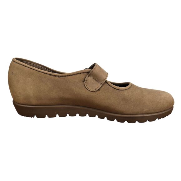 Munro American Sport Mary Jane Shoes Sz 8.5 N Buckle Tan Nubuck Suede Comfort - Picture 9 of 14